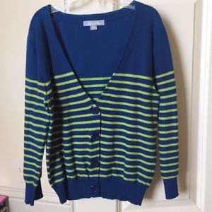 DELIA*S Striped Cropped Cardigan
